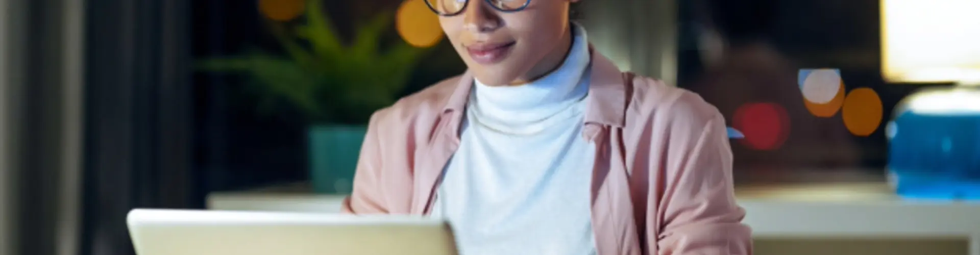 woman working at a laptop