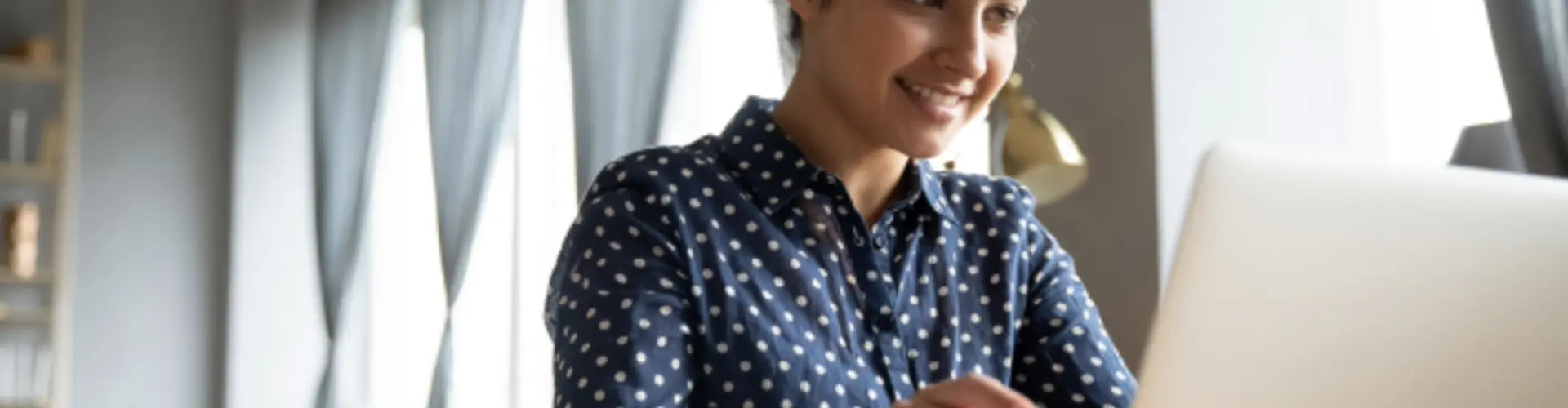 woman working at a laptop