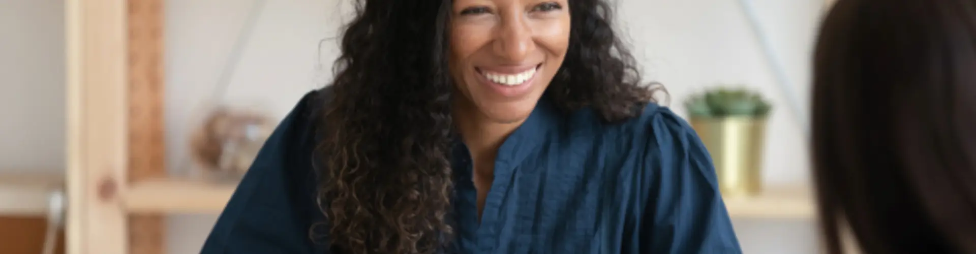 photo of a woman smiling